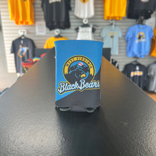 West Virginia Black Bears Blue/Black Pri/State Logo Can Cooler-1