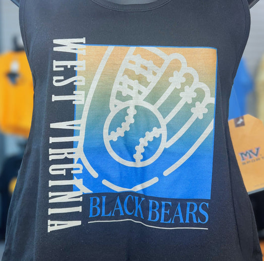 West Virginia Black Bears Ladies Black Tank Top-1