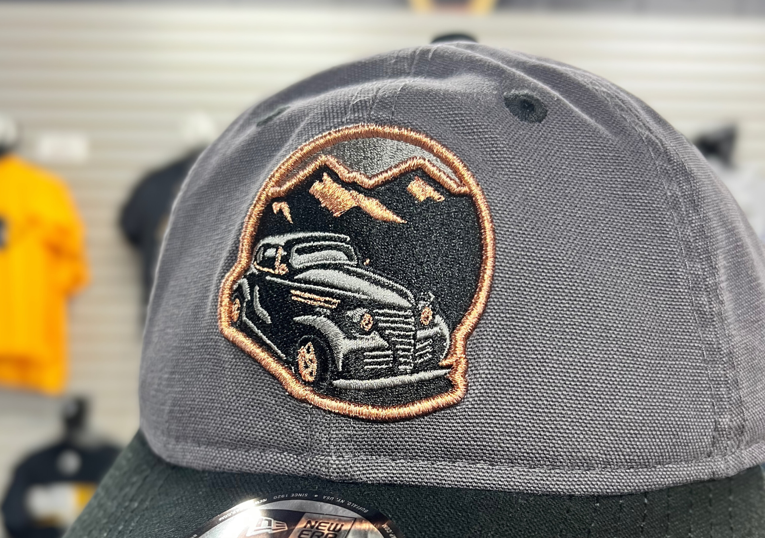 West Virginia Black Bears Moonshiners Grey/Black Adjustable Hat-1