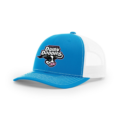 Dairy Daddies Trucker Cap - Cyan/White-0