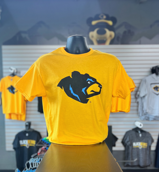 West Virginia Black Bears Gold Alt Logo T-Shirt-0