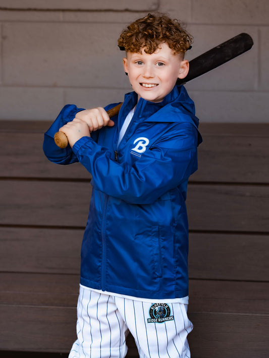 B Pocket Embroidered Rain Jacket-0