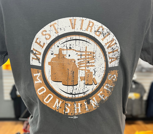 West Virginia Black Bears Moonshiners Pepper Dyed T-Shirt-1