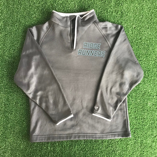 Ridge Runner Grey Fleece Lined Long Sleeve 1/4 Zip-0