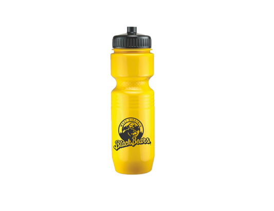 West Virginia Black Bears Yellow Black Plastic Water Bottle-0