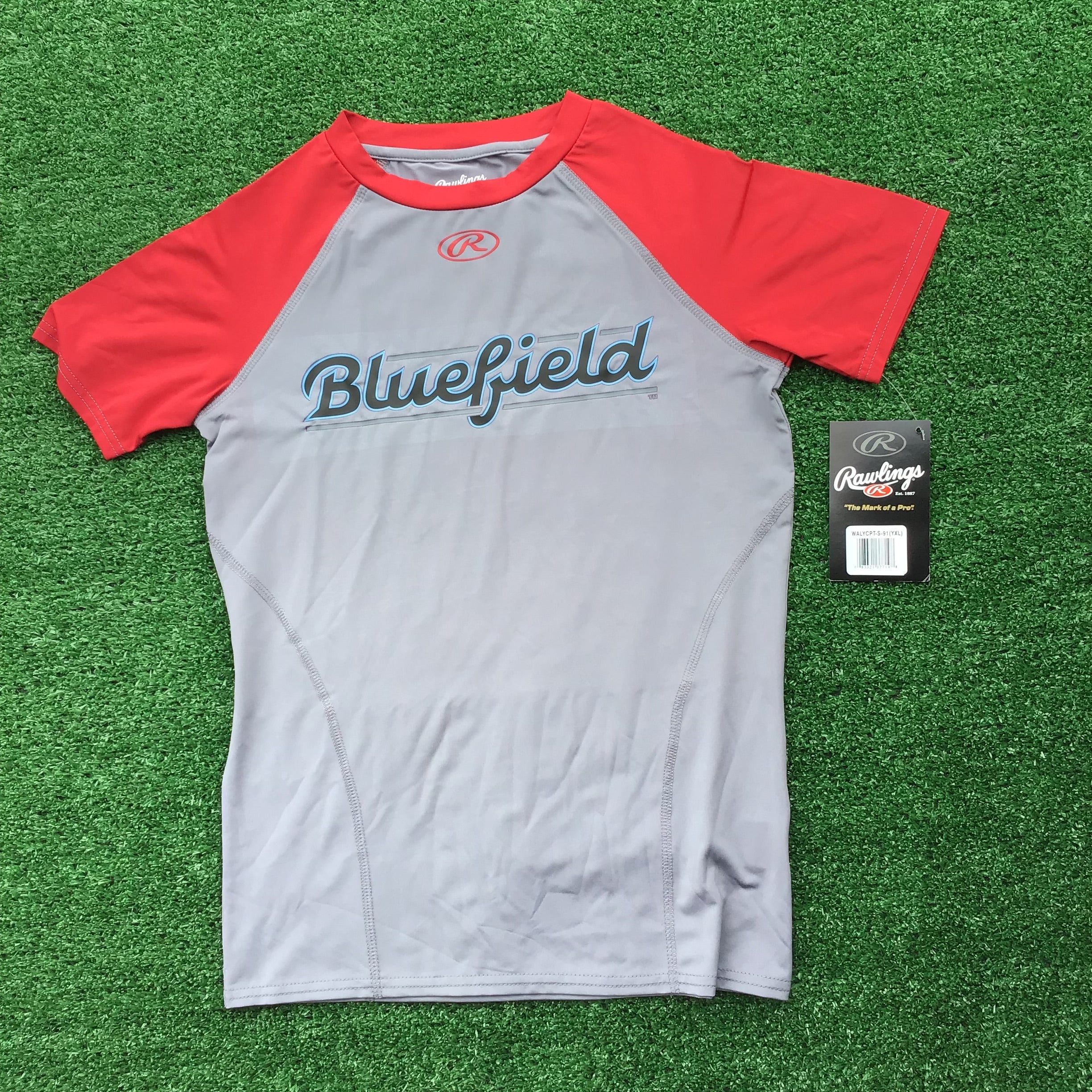 Red Bluefield Short Sleeve Compression DriFit-0