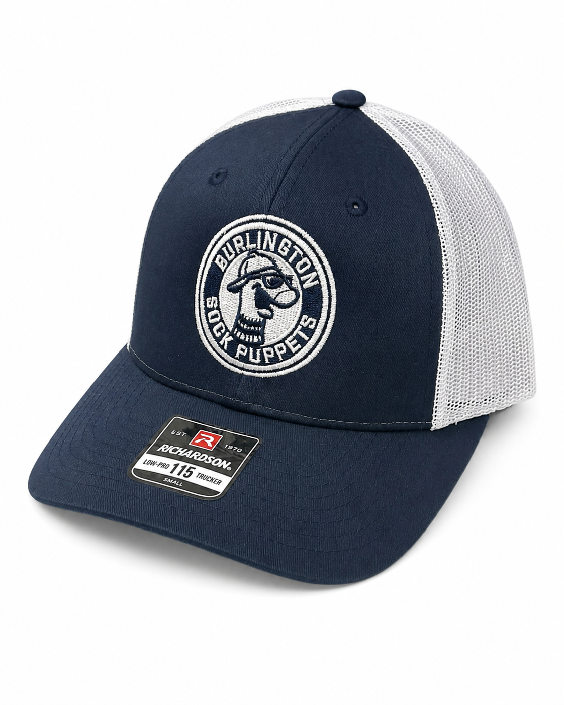Sock Puppets Navy/White 112 Circle Snapback