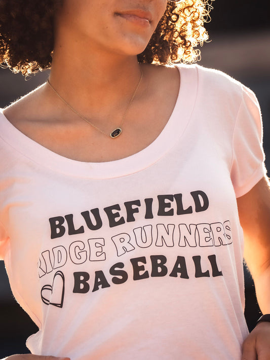 Bluefield Ridge Runners Groovy Heart Pink Cotton Cap Sleeve-0
