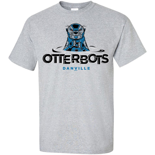 Otterbots Short Sleeve T - Primary Logo Gray-0
