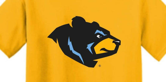 West Virginia Black Bears Gold Alt Logo T-Shirt-1
