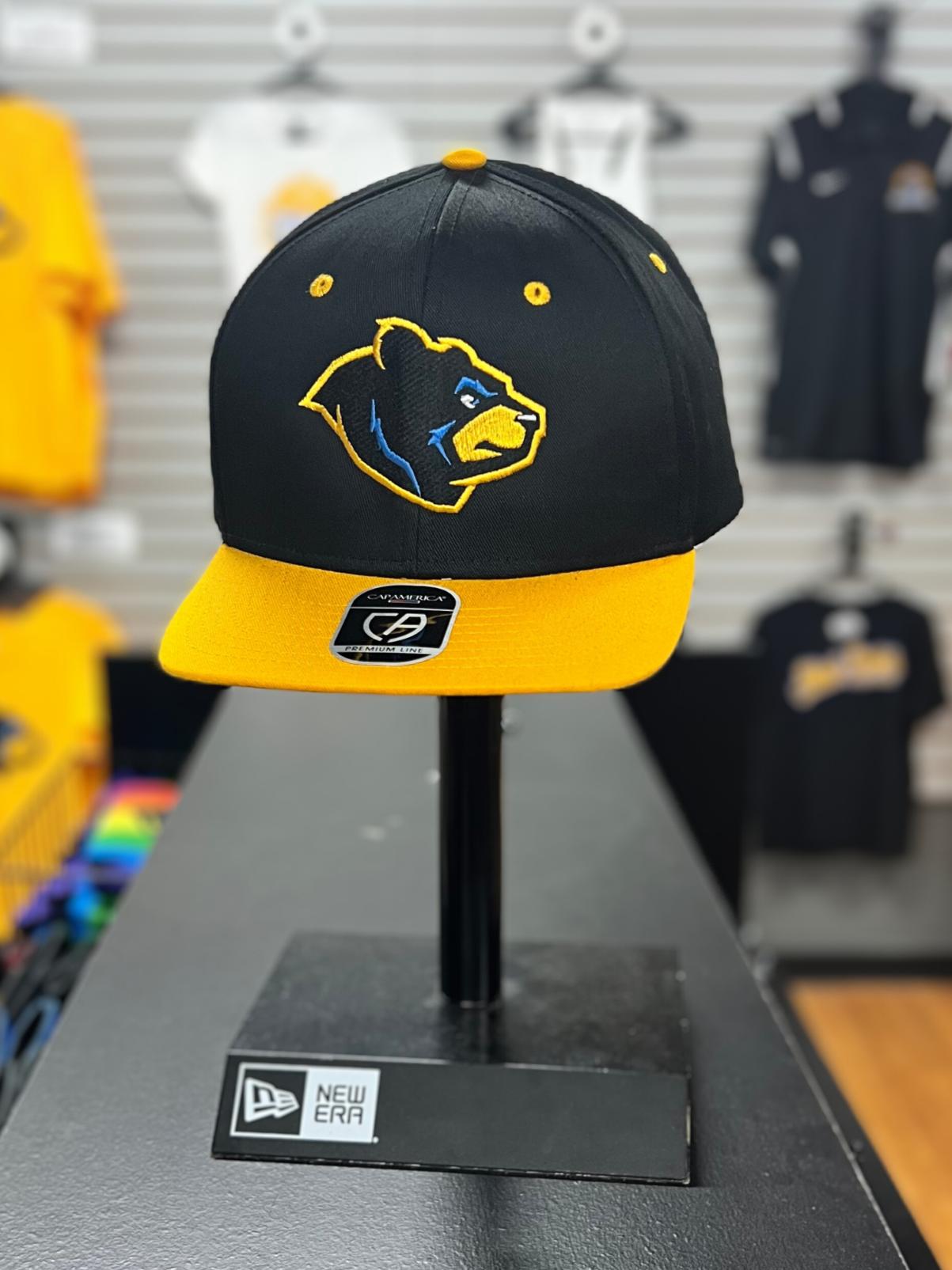 West Virginia Black Bears Alt. Logo Adjustable Hat-0