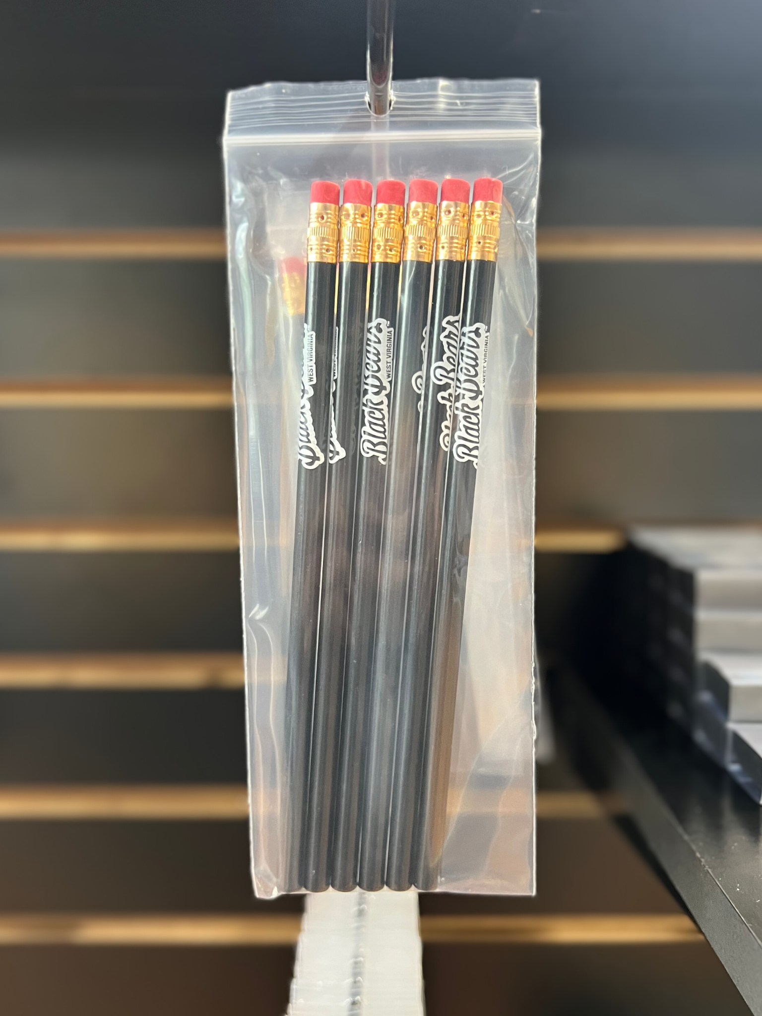 West Virginia Black Bears 6-Pack of Pencils-0