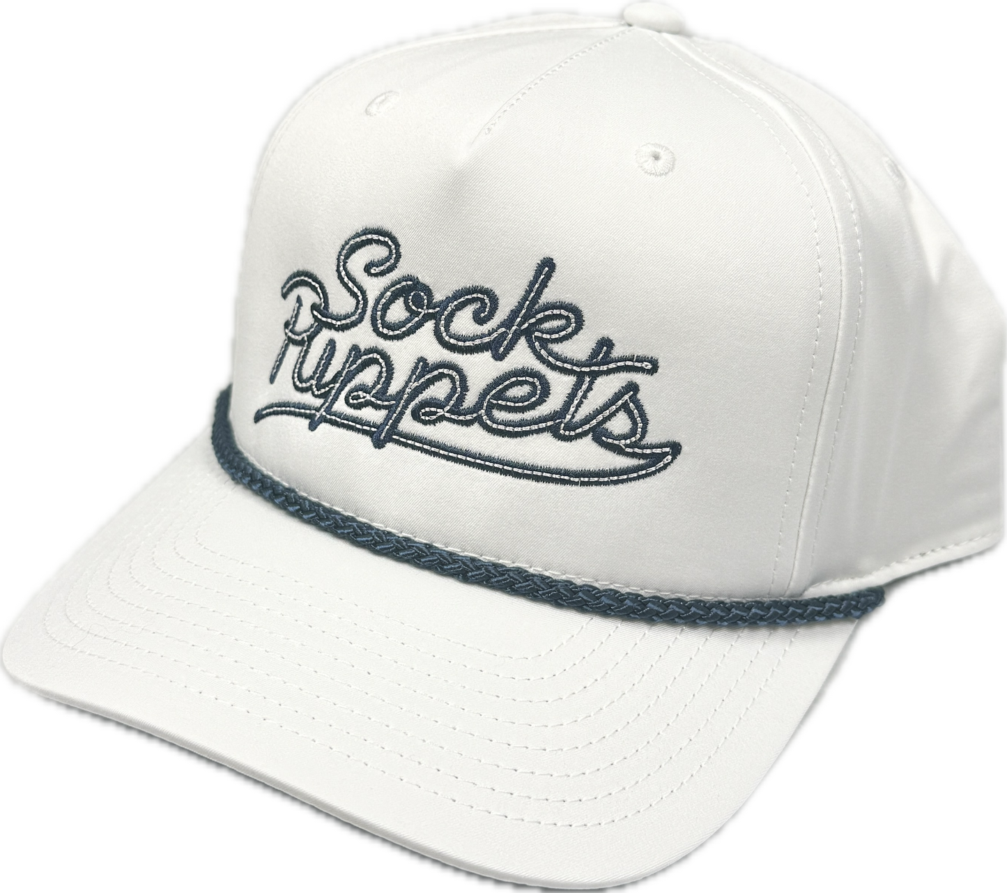 White Script Rope Hat