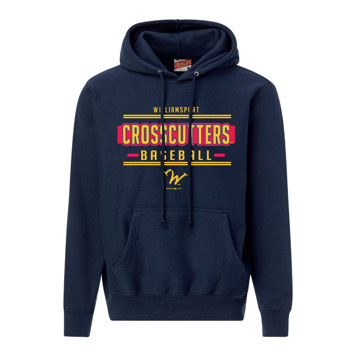 Williamsport Crosscutters Pro-Weave Navy & Gold Hoodie