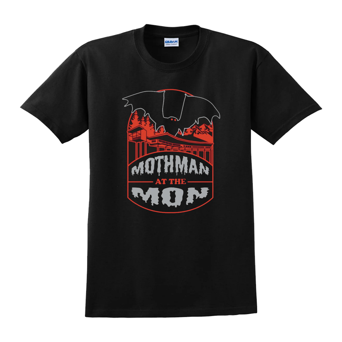 West Virginia Black Bears Youth Black Mothman T-Shirt-0