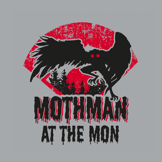 West Virginia Black Bears Grey Mothman T-Shirt-1