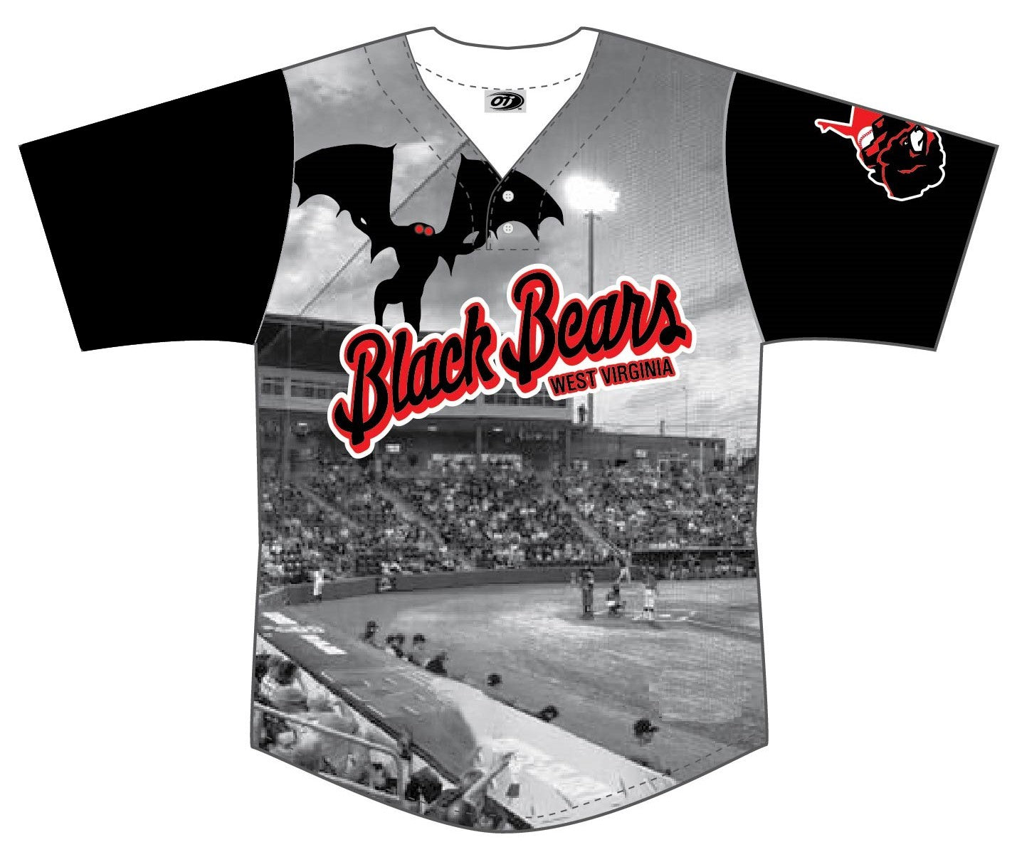 West Virginia Black Bears Replica Mothman Jersey