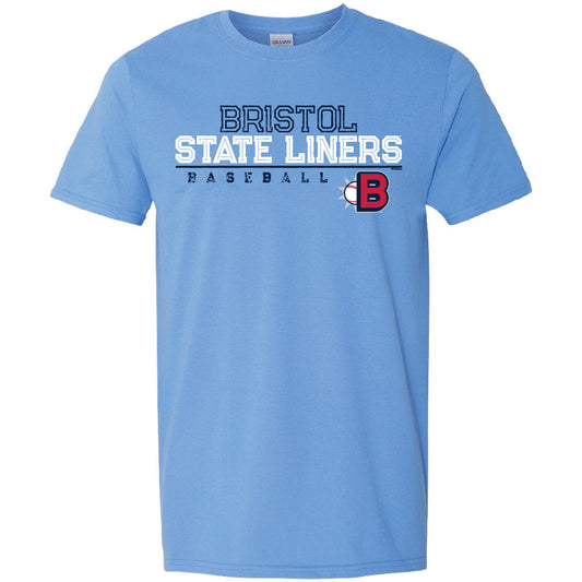 Bristol State Liners "B" Logo Blue Short Sleeve T-Shirt-0