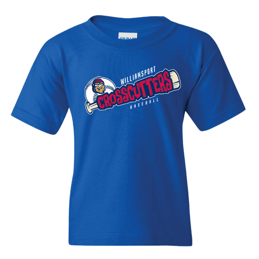 Williamsport Crosscutters Youth Royal Perforate Tshirt-0