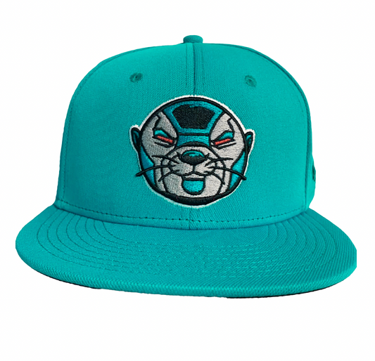 Otterbots Official Home Fitted Cap Aqua Blue Version-0