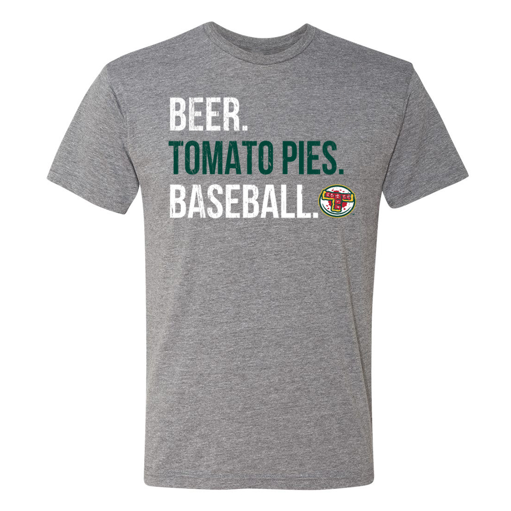Beer Tomato Pies Baseball T-Shirt