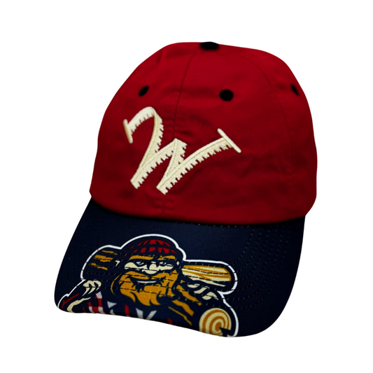 Williamsport Crosscutters Youth Red Home Logo Adjustable Cap-0
