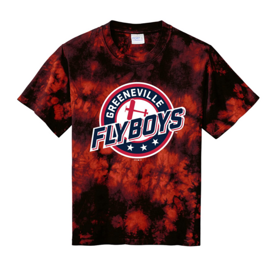 Youth Red Tie-Dye Tee-0