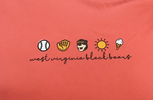 West Virginia Black Bears Youth Watermelon Sunproof Hoodie-1