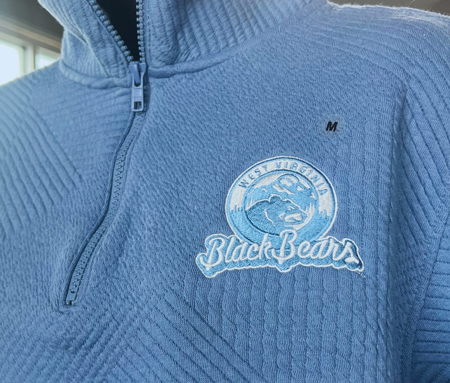 West Virginia Black Bears Ladies Light Blue 1/4 Zip