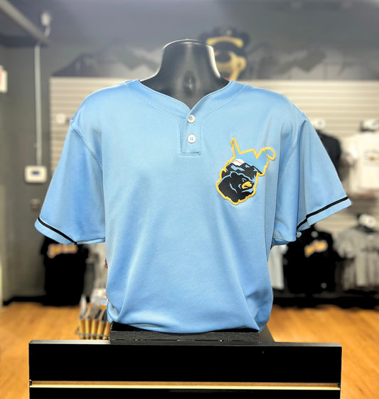West Virginia Black Bears Game Worn BP State Logo Jersey-0