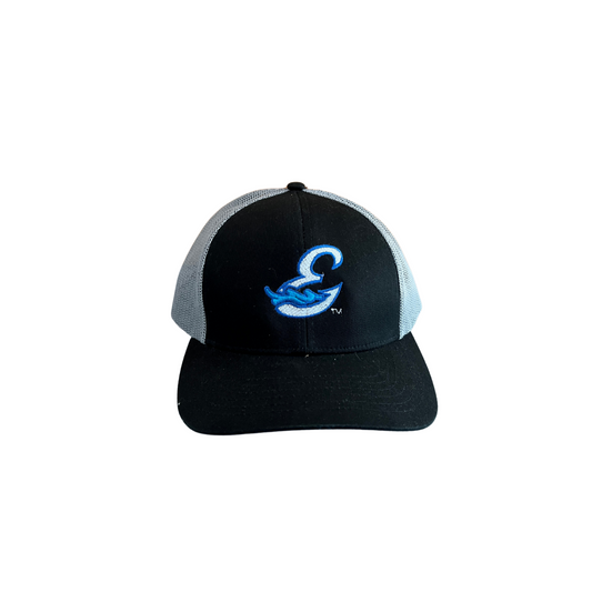 River Riders Hat Black and Gray E logo-0
