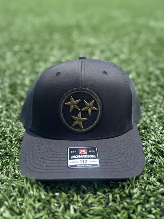 Tri-Star Green and Black Hat-0