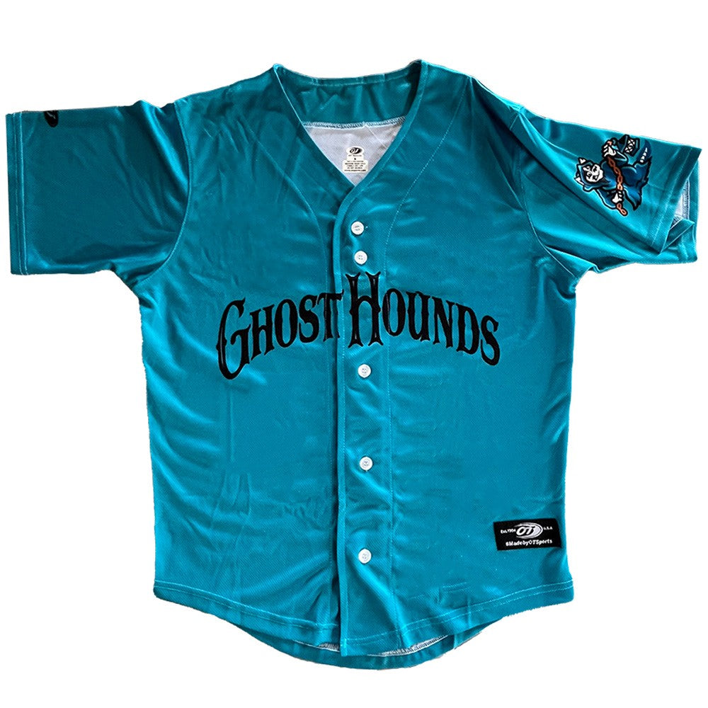 Spire City Ghost Hounds Teal Replica Jersey No Number
