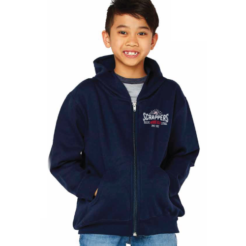 Youth Navy Full Zip Hoodie-0