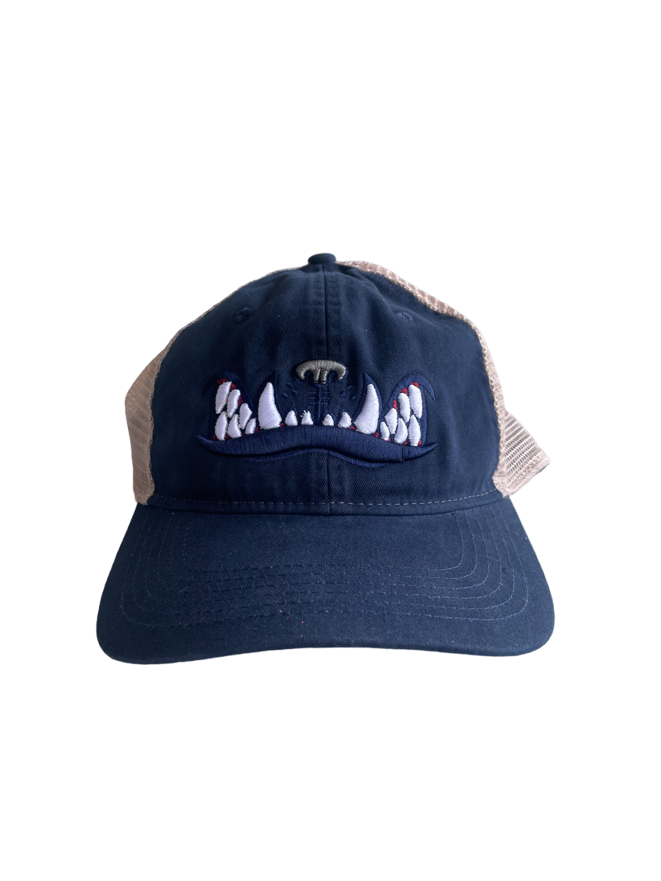 Navy/Tea Colored Teeth Mesh Adjustable Hat-0