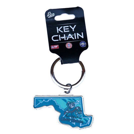 Spire City Ghost Hounds State Shaped Key Chain-0