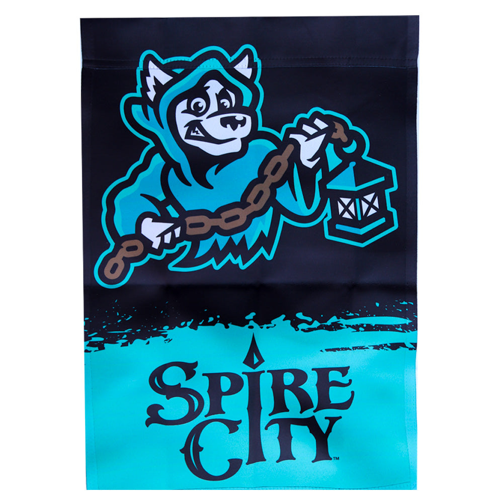 Spire City Ghost Hounds Garden Flag