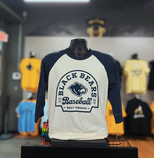 West Virginia Black Bears Baseball Raglan Tee-0