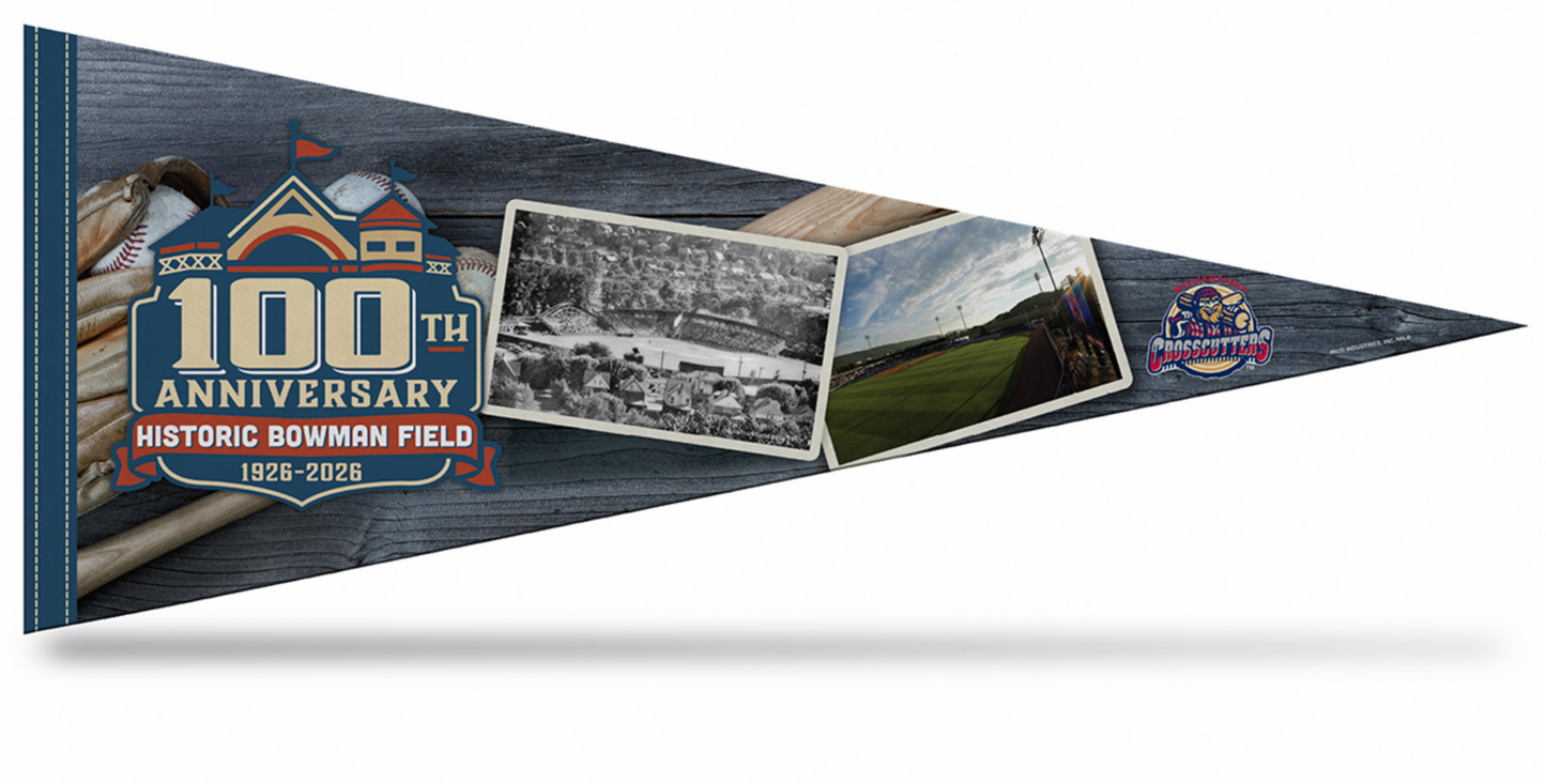 Williamsport Crosscutters Bowman Field 100th Anniversary Pennant
