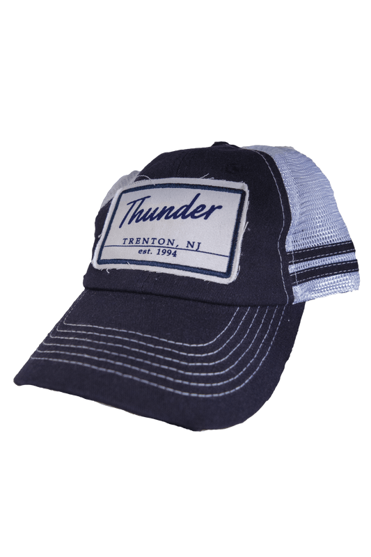 Thunder Distressed Adjustable Trucker Cap-0