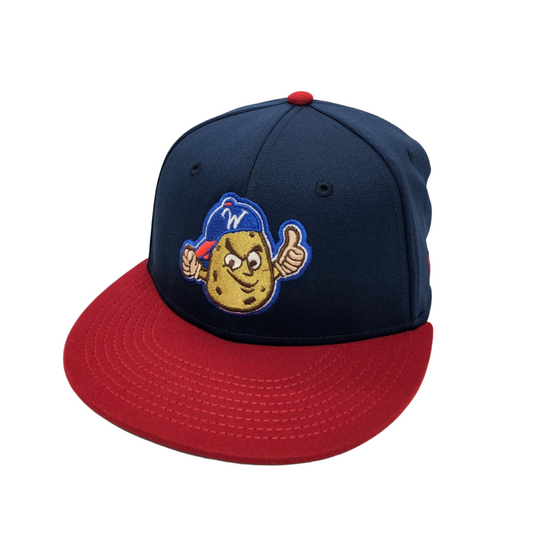 Williamsport Crosscutters Fitted On-Field Red Potato Capers Cap-0