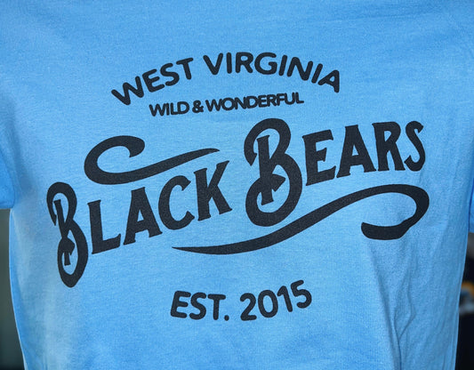 West Virginia Black Bears Wild & Wonderful Blue Tee-1