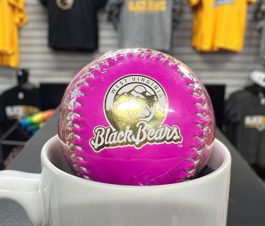 West Virginia Black Bears Pink and Gold Baseball-0