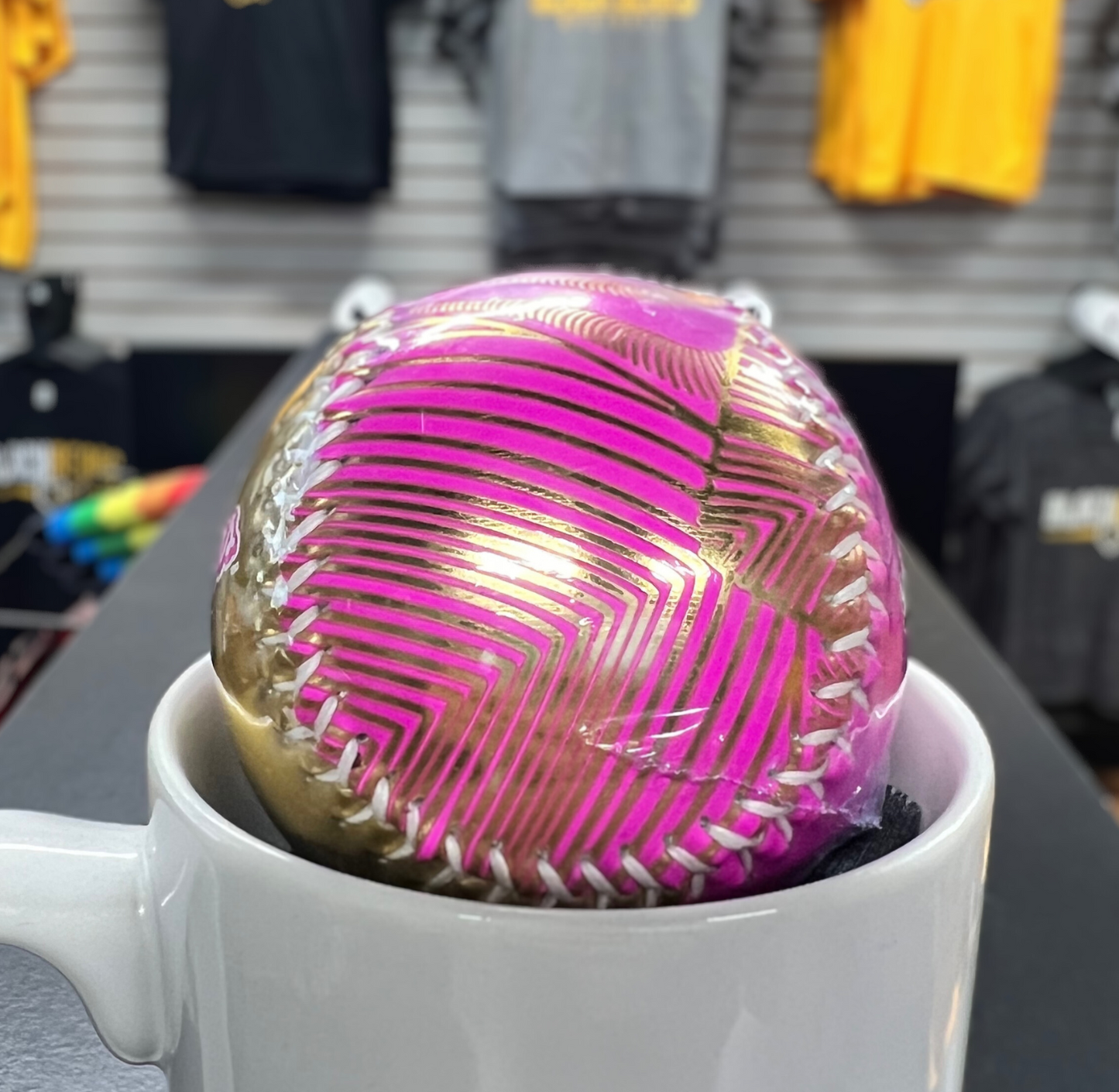 West Virginia Black Bears Pink and Gold Baseball