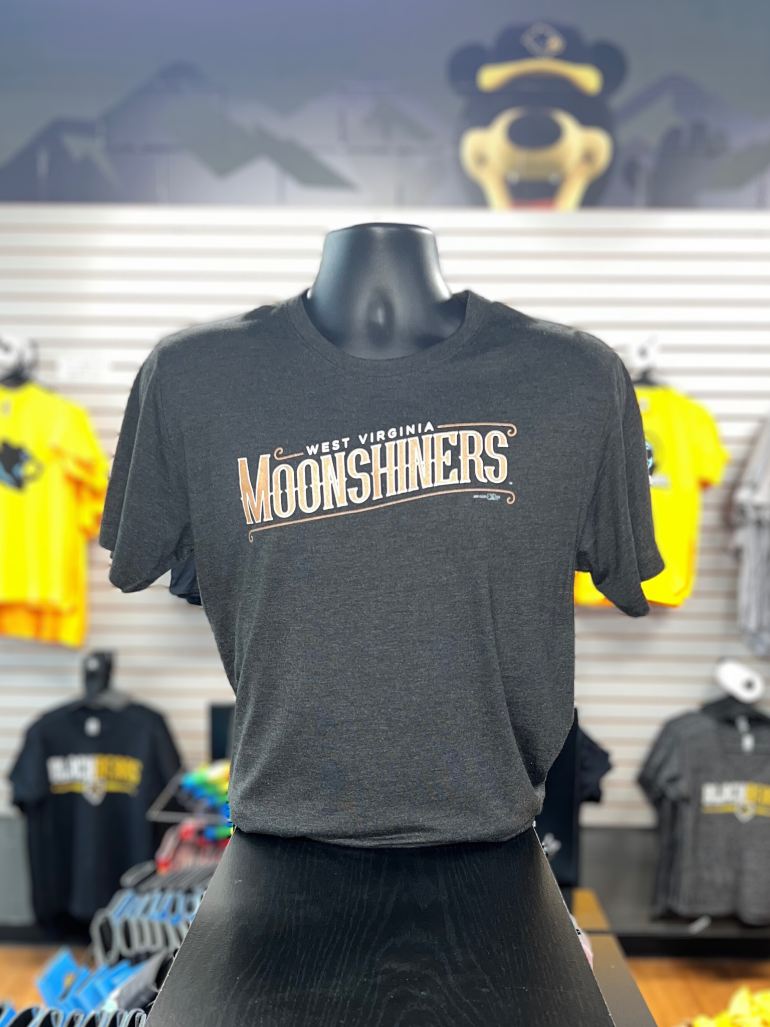 West Virginia Black Bears Moonshiners Heather T-Shirt-0