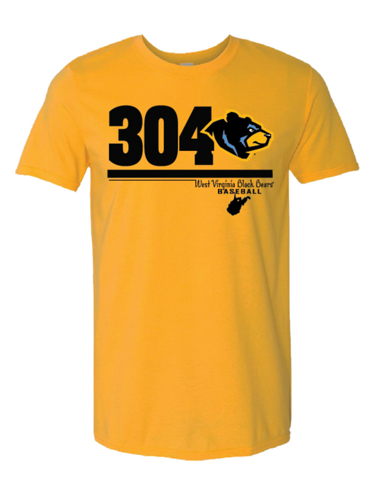 West Virginia Black Bears Gold Alt 304 Tee-2