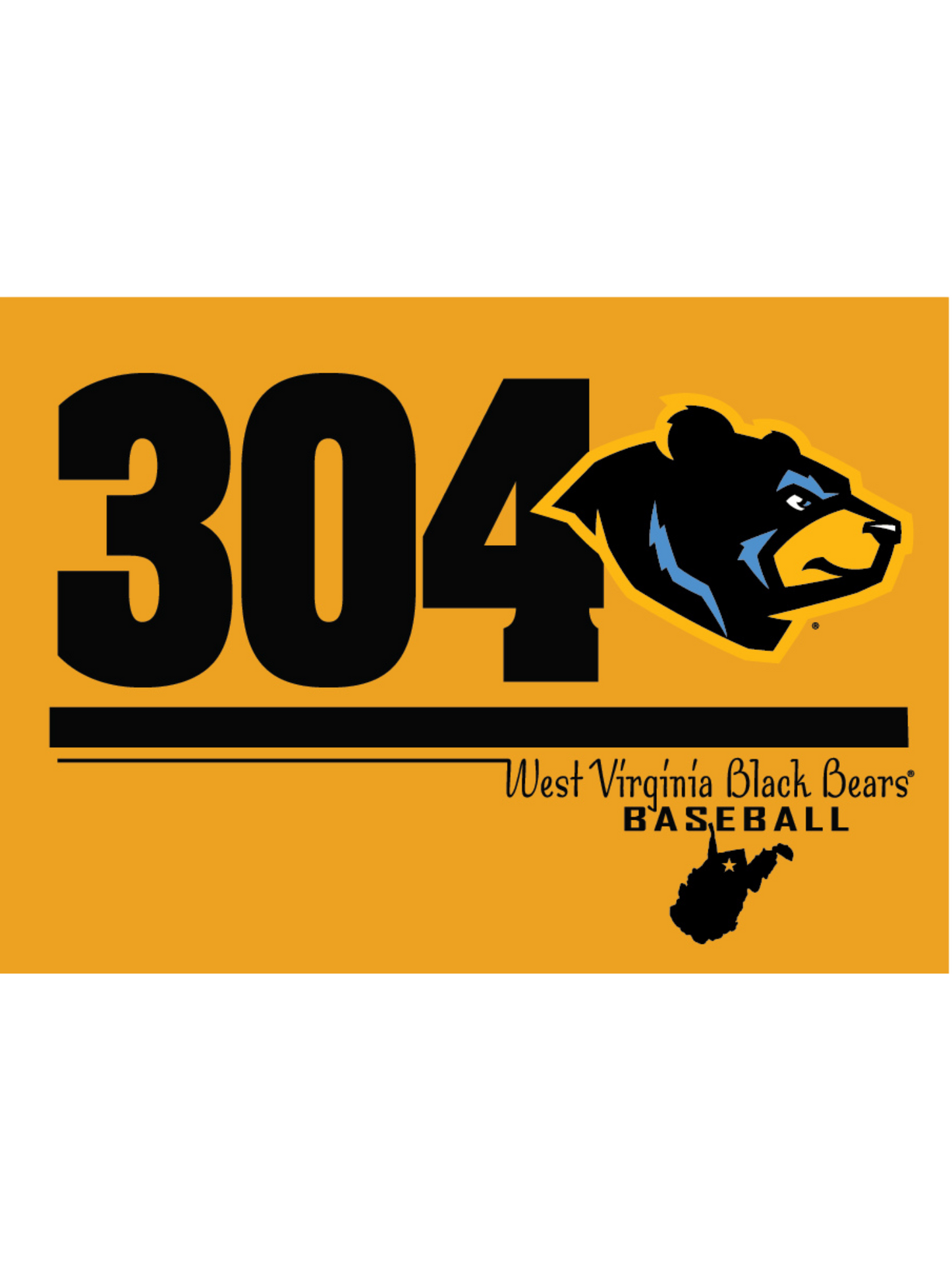 West Virginia Black Bears Gold Alt 304 Tee