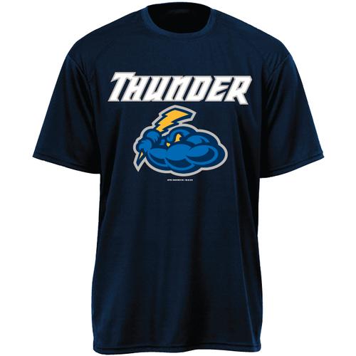 Trenton Thunder Youth Thunder Navy Cloud Logo Drifit tee-0