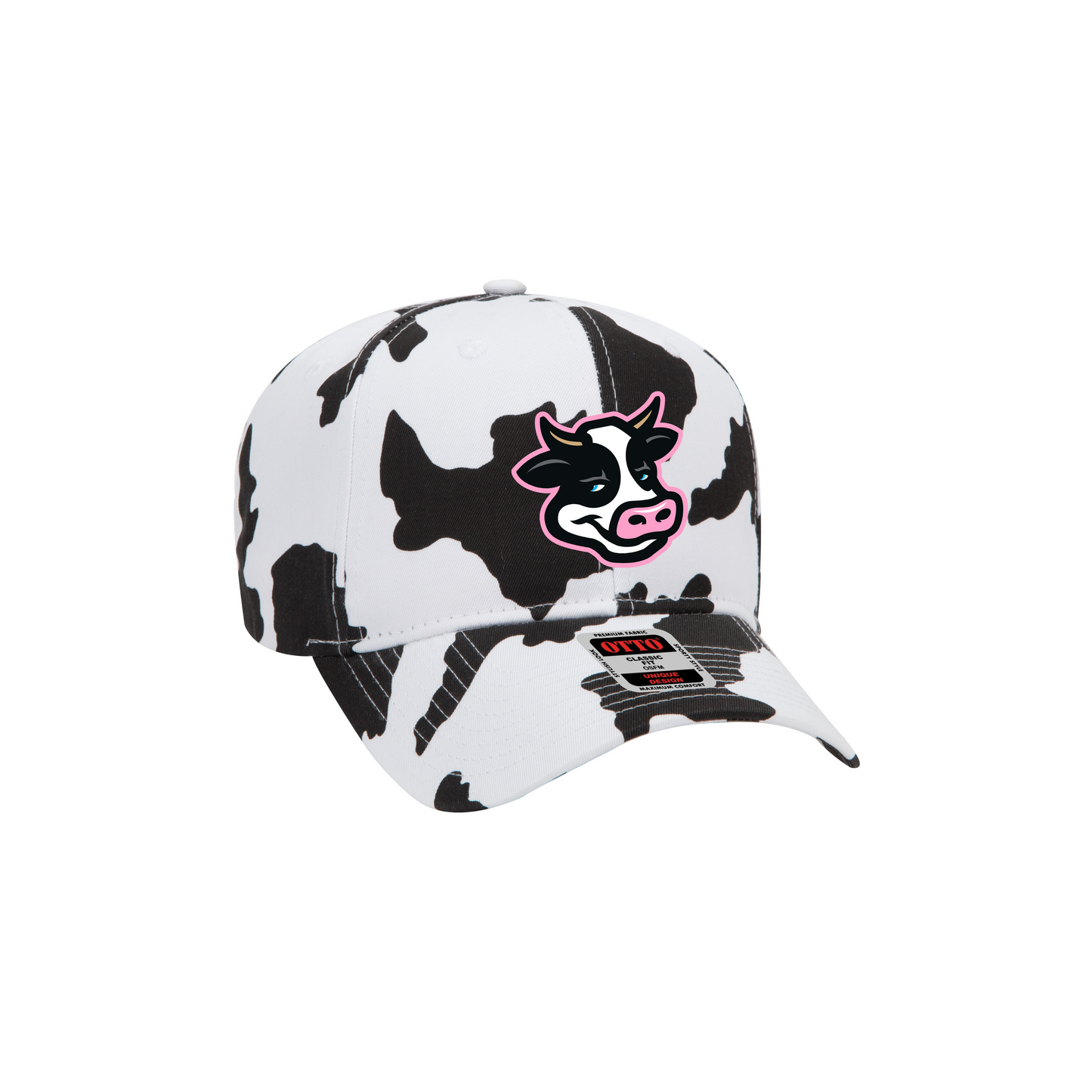 Dairy Daddies Cow Pattern 6 Panel Cap