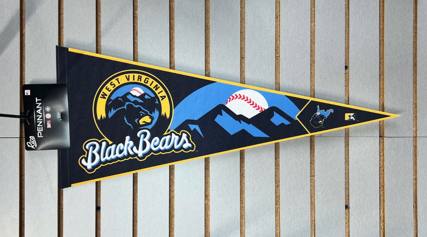 West Virginia Black Bears 12X30 Pennant